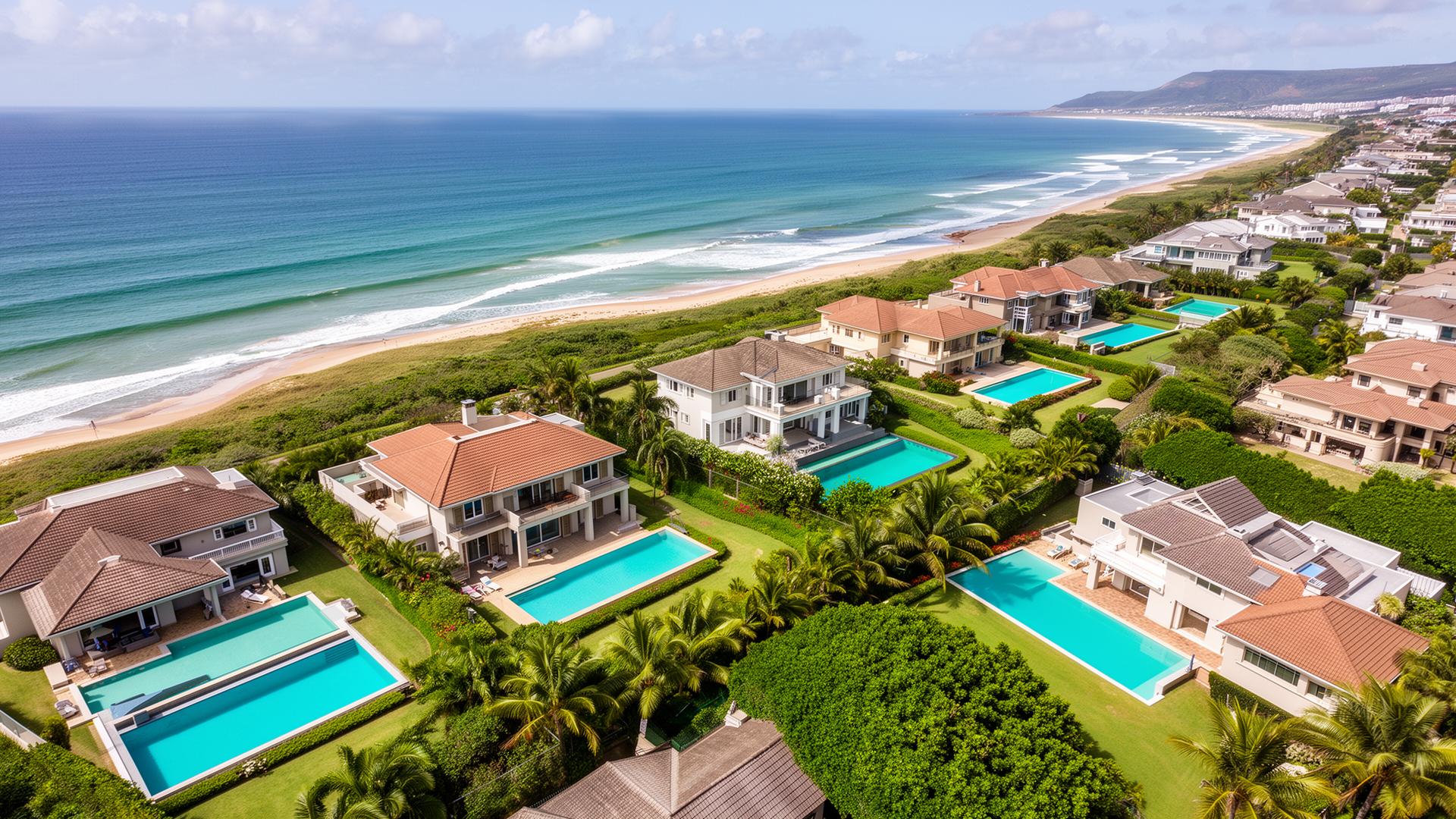 Aerial view of KZN coast
