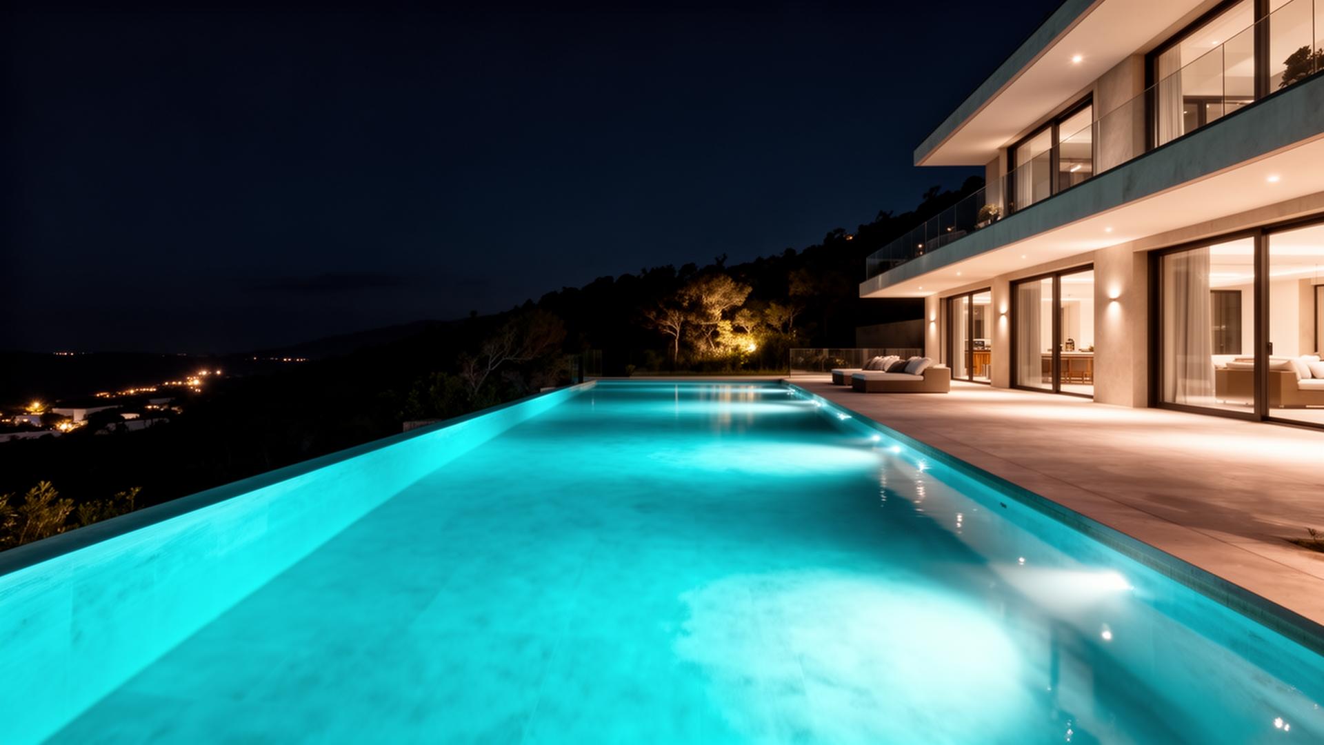 Pool at night